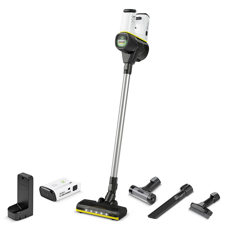 Aspirator vertical cu acumulator 25.2V, 2x2.5Ah, Karcher, tip VC6 Cordless OurFamily Battrery Plus, filtru Hepa