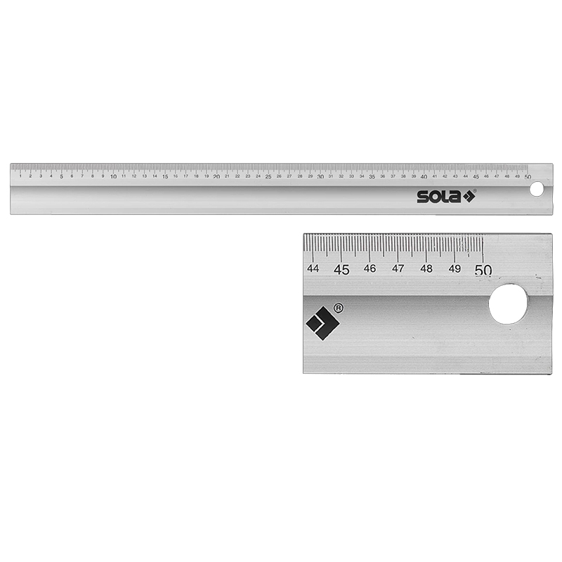 Rigla de masura SOLA tip LAB 300, din aluminiu, rigida, L = 300 mm