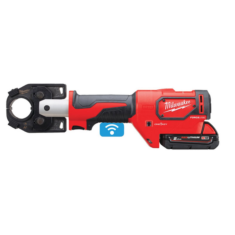 Presa hidraulica pentru sertizat cabluri 53kN, M18™, 2Ah, FORCE LOGIC™ Milwaukee High Force, M18HCCT-201C