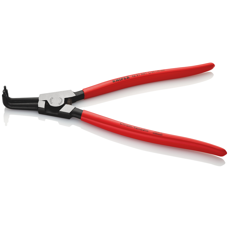 Cleste pentru inele de sigurante exterioare, curbat 90°, 300 mm, 85 - 140 mm