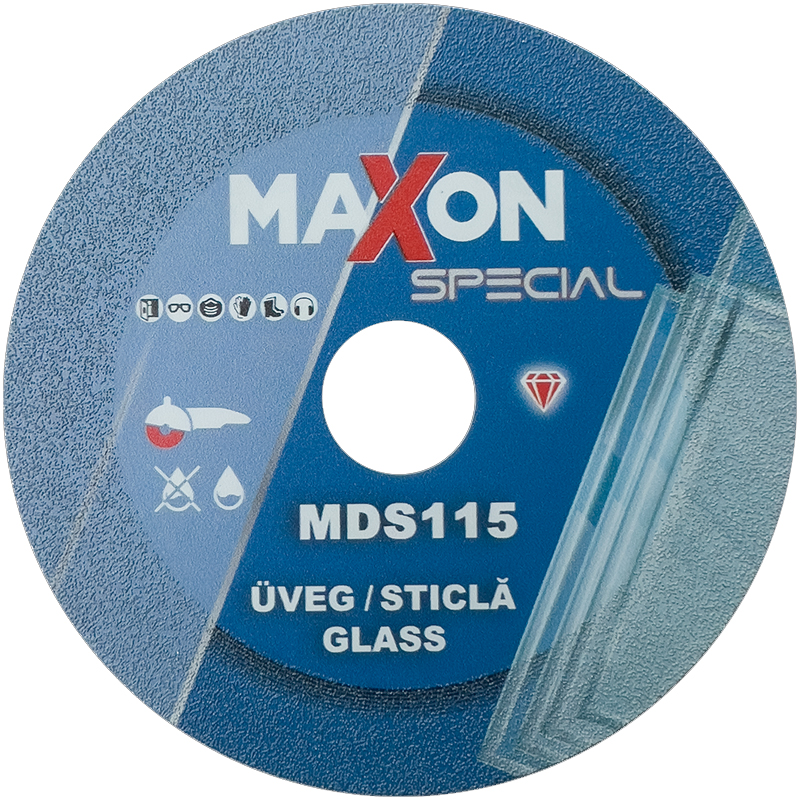 Disc diamantat continuu Maxon pentru sticla, 115x22.2