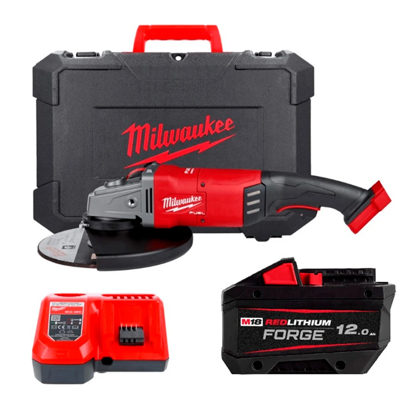 Polizor unghiular 230 mm, 18V, 12Ah FORGE™, comutator tip clapeta, cutie HD plastic, tip M18FLAG230XPDB-121C