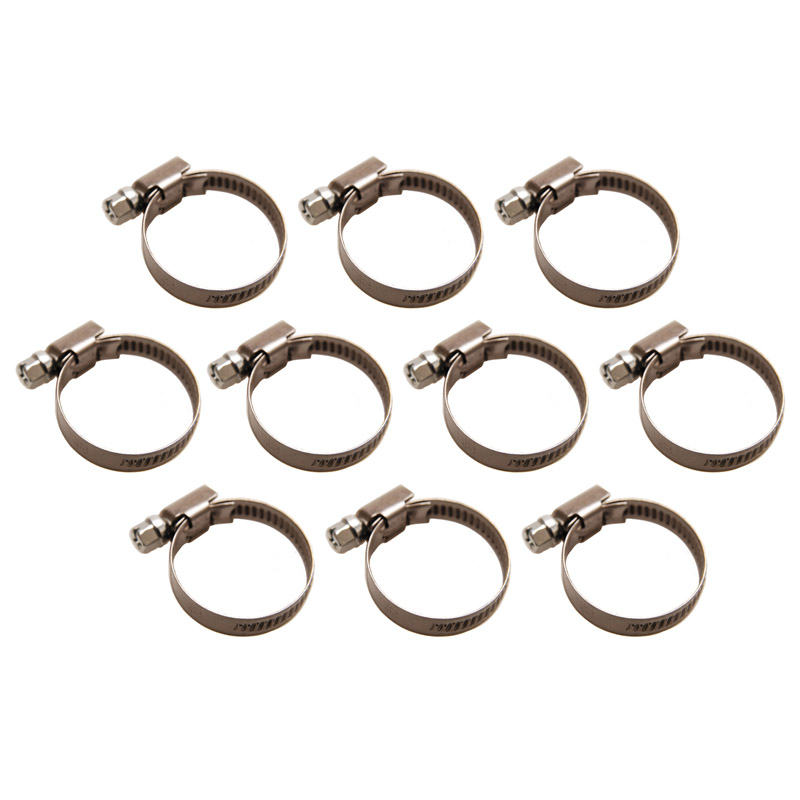 Set 10 coliere INOX, pentru furtune Ø 25 - Ø 40 mm