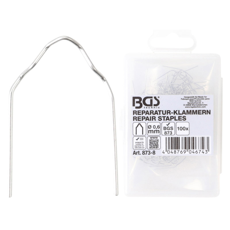 Set 100 cleme reparatie plastic, forma 