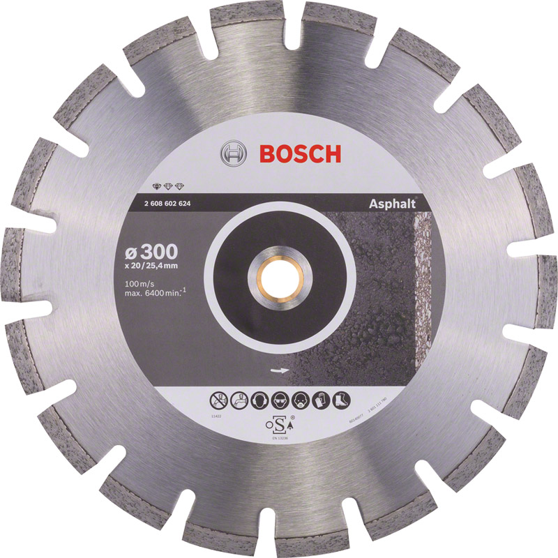 Disc diamantat Standard Profesional, pentru asfalt, 300x20/25.4 mm