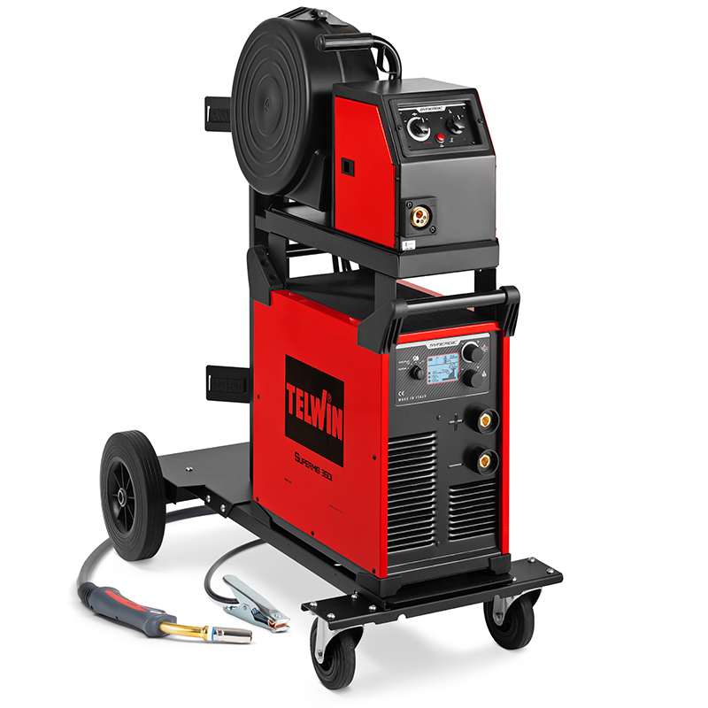 Aparat de sudura multiproces MIG/MAG SUPERMIG350i, carucior, Telwin