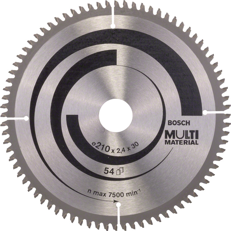 Disc pentru circular, 210 x 30 mm, 80 dinti, Multi-Material