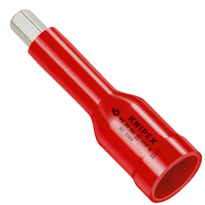 Cap cheie tubulara 3/8'', cu imbus 6 mm, 75 mm, izolat VDE, Knipex