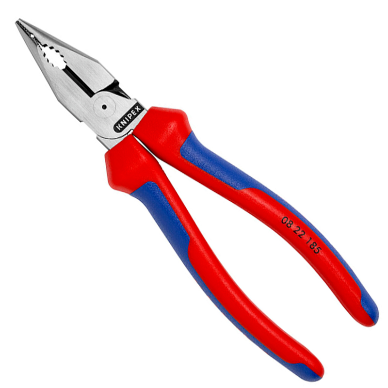 Cleste combinat cu varf semirotund, 185 mm, Knipex