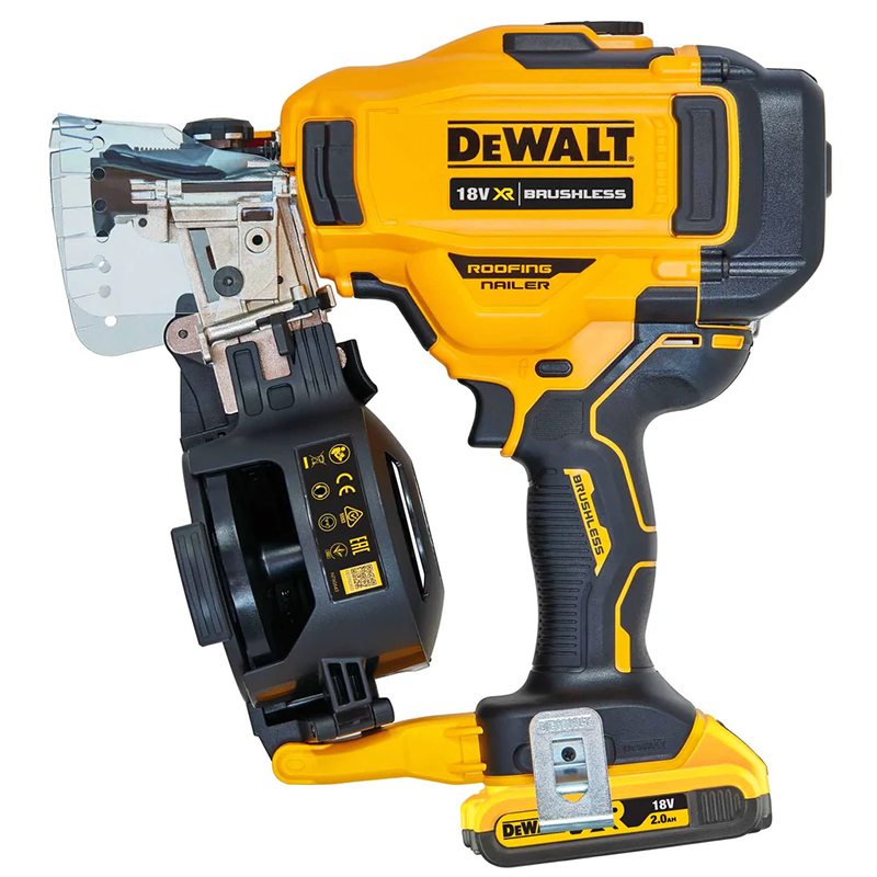 Pistol pentru cuie cu acumulatori DeWalt DCN45RND2-QW, 18V, 2Ah, 19-45mm