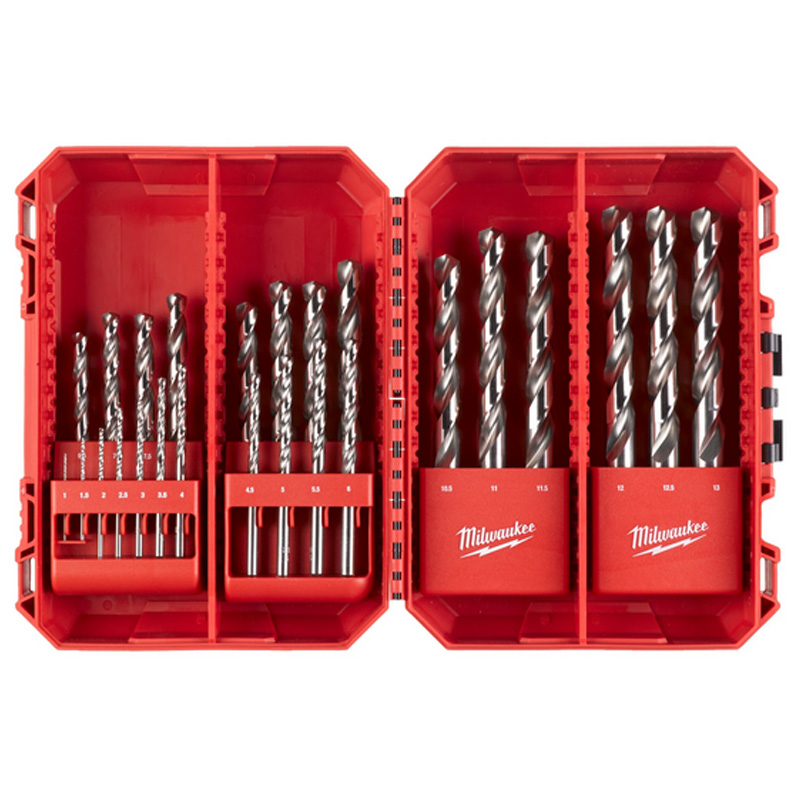 Set 25 burghie pentru metal Milwaukee Thunderweb HSS-Ground DIN338 1- 13 mm, coada cilindrica
