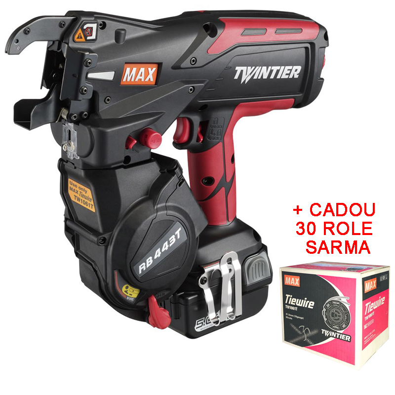 Mașină de legat fier-beton MAX RB443T, Ø20-44 mm