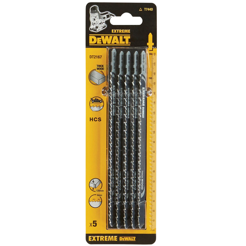 Panza pentru ferastraie verticale / pendulare, T744D, 155mm, DeWalt, set 5 bucati