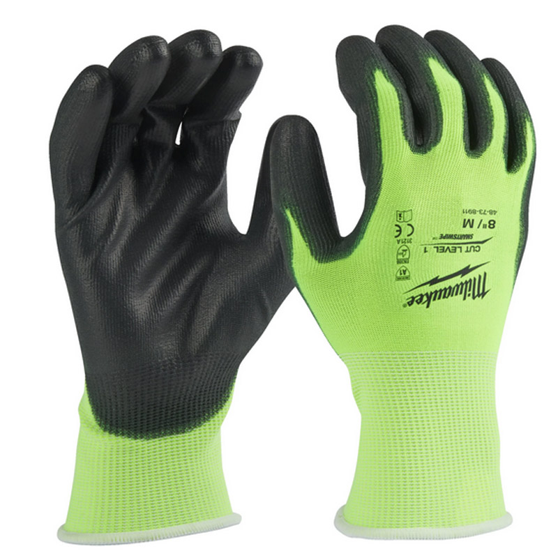 Manusi de inalta vizibilitate rezistente la taiere nivel A, marime M/8