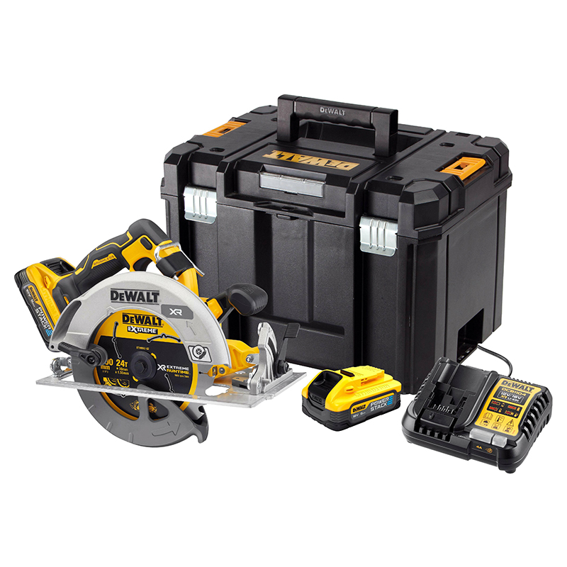 Fierastrau circular 18V, cu acumulatori Li-Ion PowerStack, 2 x 5 Ah, disc 190 mm, tip DCS573H2T-QW