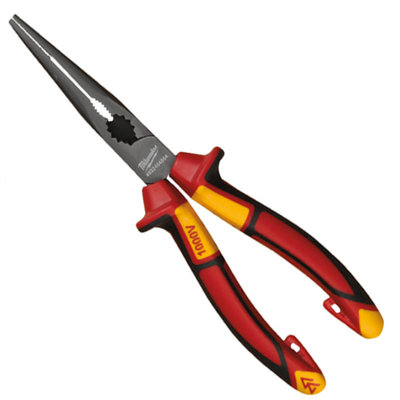 Cleste cu varf lung rotund Milwaukee VDE, 205mm