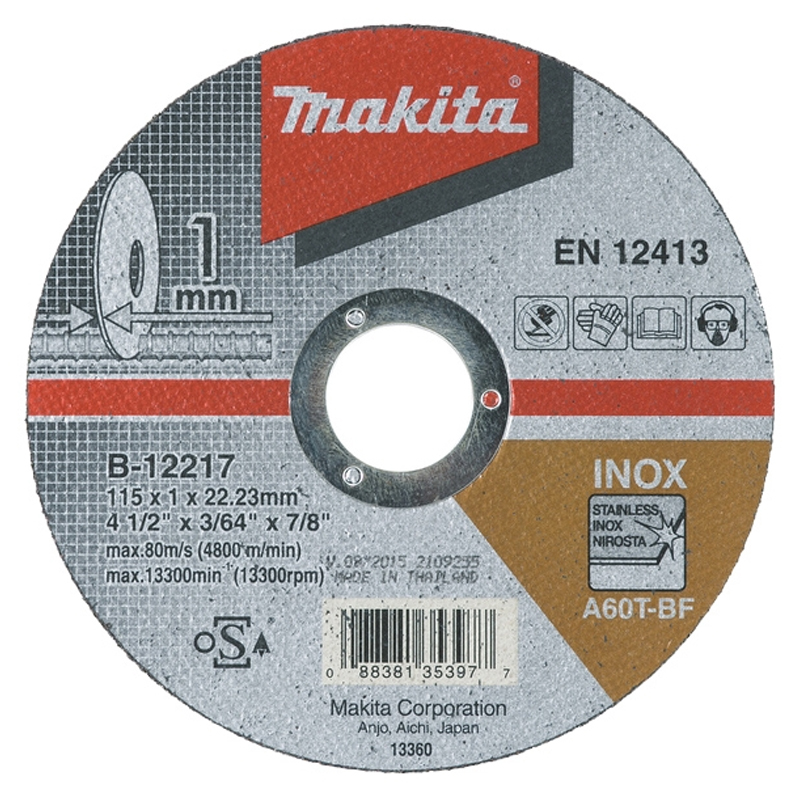 Disc taiere inox, 115x22.2x1 mm
