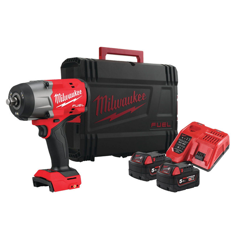 Masina de insurubat cu impact si cumulatori 18V Li-Ion, 2x 5.0Ah, 1/2