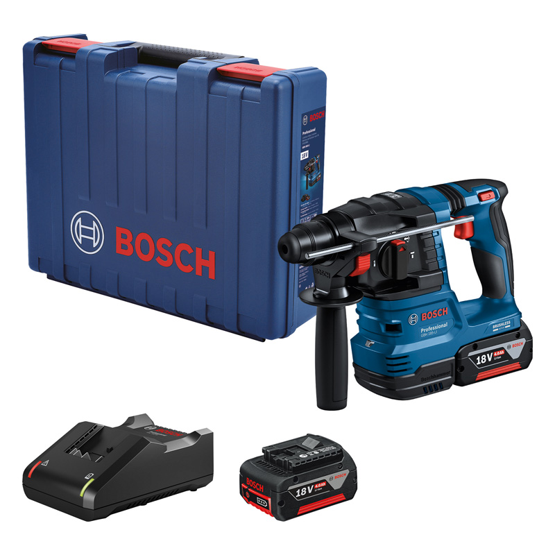 Ciocan rotopercutor Bosch SDS-plus 18V Li-Ion 2x 4.0Ah, tip GBH 185-LI