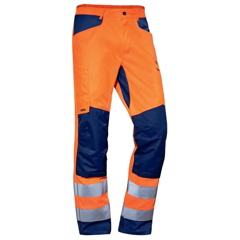 Pantaloni reflectorizanti portocaliu de lucru Uvex suXXeed Construction, marimea 42