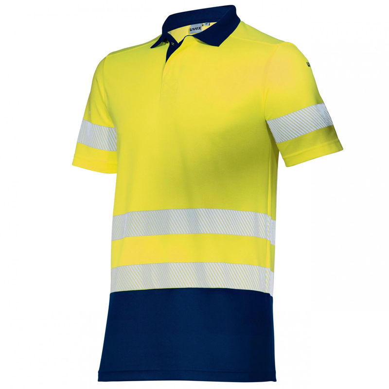 Tricou polo cu maneca scurta reflectorizant galben Uvex suXXeed Construction, marime S