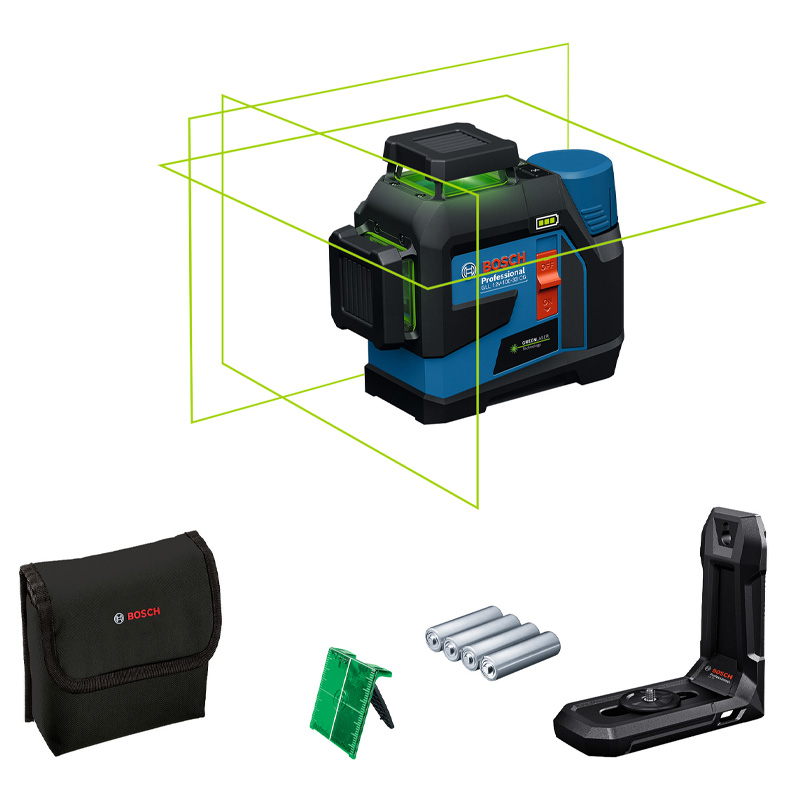Nivela laser verde cu linii Bosch, tip GLL 12V-100-33 CG