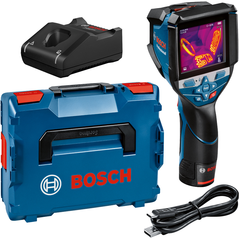 Camera cu termoviziune BOSCH -20°C / +600°C, cu acumulator 12V, 1x2.0Ah, L-BOXX, PRO GTC 600 C