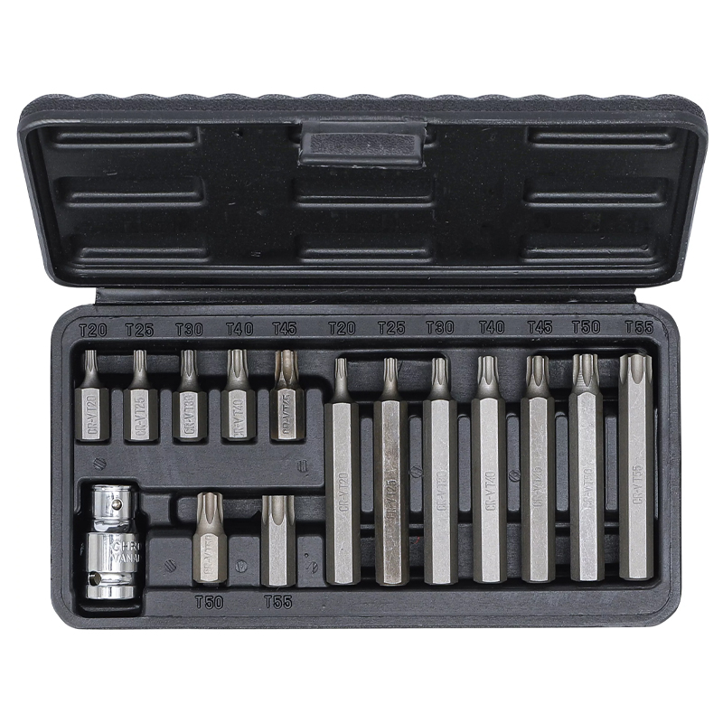 Set 15 varfuri Torx + adaptor 1/2