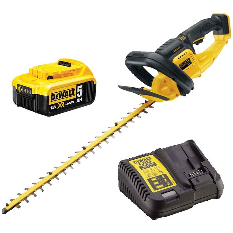Foarfeca de tuns gard viu 55cm, 18V, 5.0Ah, Dewalt, tip DCM563P1-QW