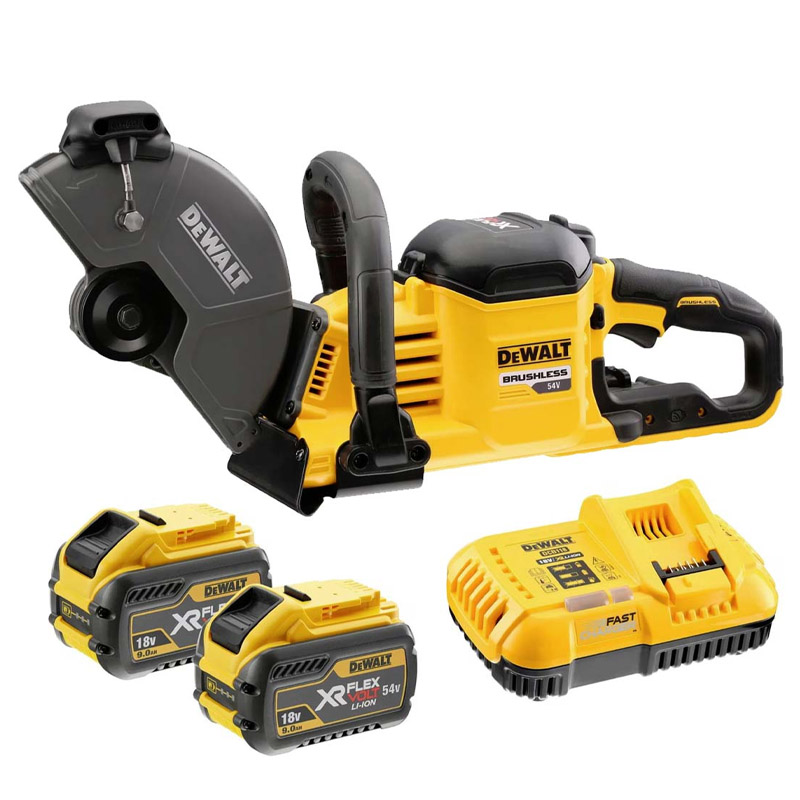 Masina debitat/taiat in betoncu acumulatori 54V Flexvolt XR Li-Ion 2x 9.0Ah, cu disc diamantat, DeWalt DCG200T2-QW Masina debitat/taiat in betoncu acumulatori 54V Flexvolt XR Li-Ion 2x 9.0Ah, cu disc diamantat, DeWalt DCG200T2-QW