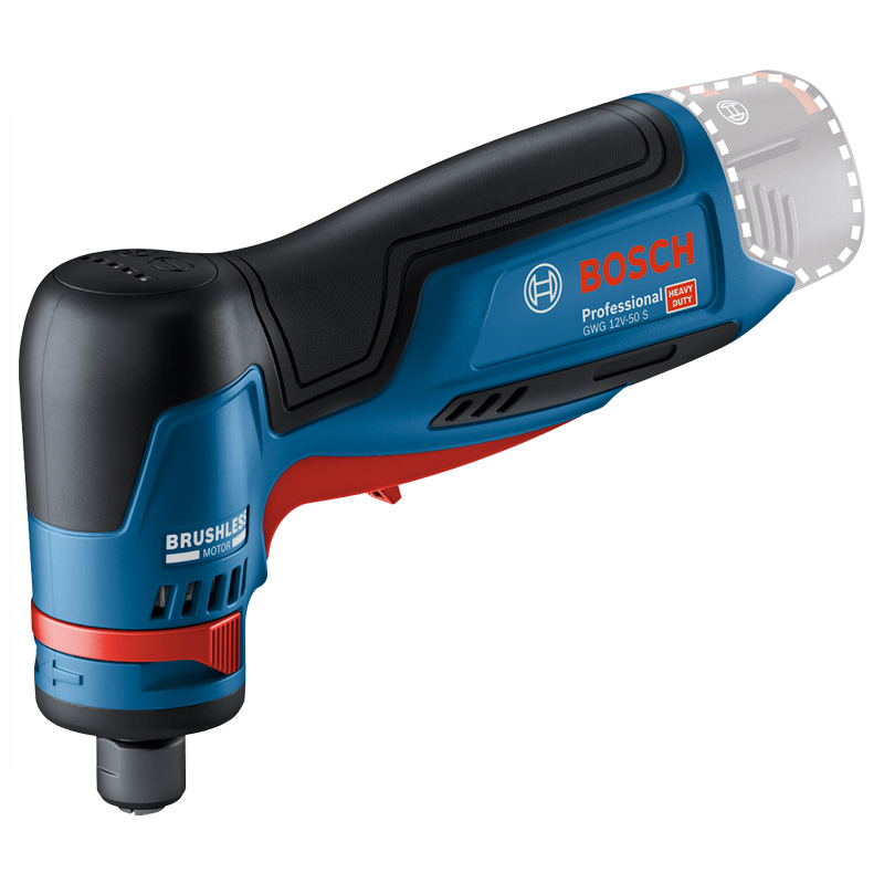 Polizor drept BOSCH cu acumulatori 12V, 50 mm, bucsa 6 mm, SOLO, tip GWG 12V-50 S