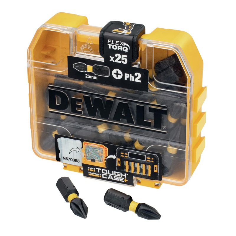 Set 25 biti de impact FLEXTORQ® PH2, 25 mm, tip DT70555T-QZ