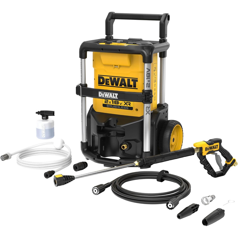 Aparat de spalat cu presiune cu acumulatori DeWalt DCMPW1600N-XJ, 18V, 110 bar, 4.5 l/min, motor fara perii, SOLO