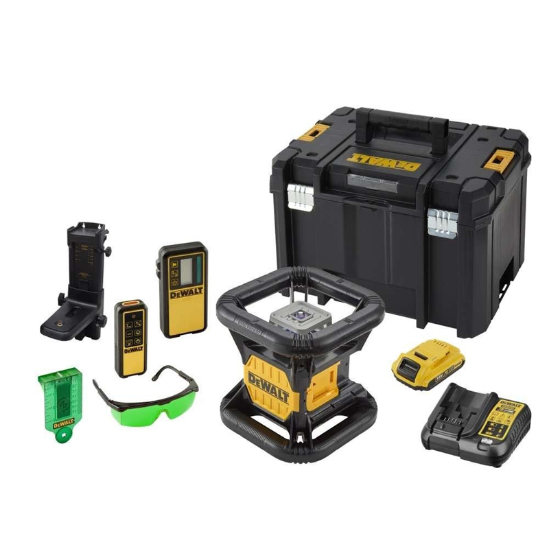 Nivela laser rotativa, fascicul verde, 18V Li-IOn XR, 1 x 2.0Ah, max. 600m, DeWalt, TSTAK, tip DCE079D1G-QW