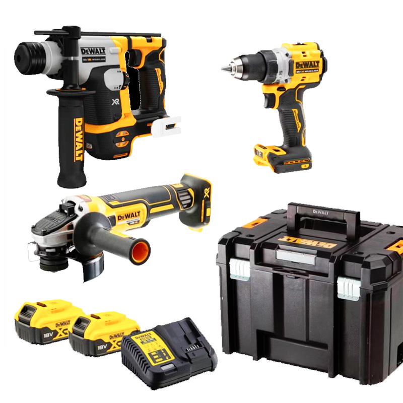 Set 3 Scule 18V XR: DCD800N, DCH172N, DCG405, 2x Acumulator 5.0Ah, 1x Incarcator DCB132 in Trusa TSTAK II