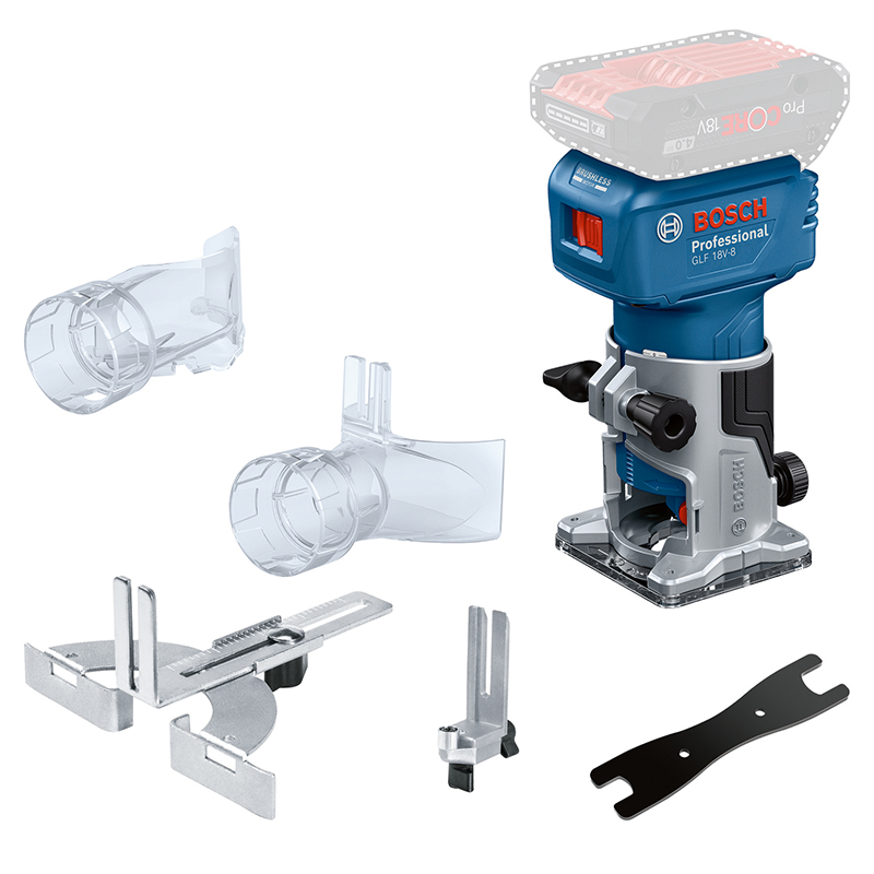 Masina de frezat verticala Bosch 18V, SOLO, tip GLF 18V-8 Masina de frezat verticala Bosch 18V, SOLO, tip GLF 18V-8