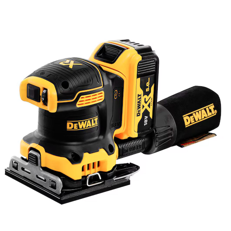 Slefuitor cu vibratii cu acumulatori 18V XR 2x 5.0Ah, DeWalt tip DCW200P2-QW
