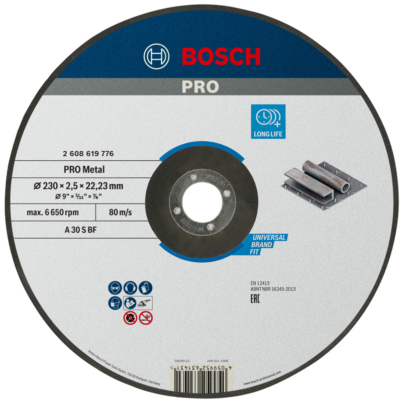 Disc taiere metal, drept, 230x22.2x2.5 mm, Pro METAL, BOSCH Disc taiere metal, drept, 230x22.2x2.5 mm, Pro METAL, BOSCH
