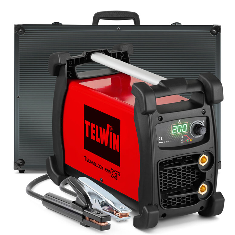 Invertor de sudura Telwin TECHNOLOGY 236XT AL, MMA, 200 A, electrod Ø 4 mm, cu geanta si accesorii, profesional