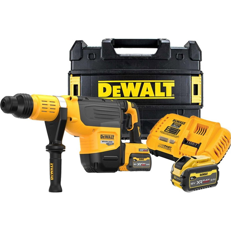 Ciocan rotopercutor SDS-Max cu 3 functii, 54V Li-Ion XR FLEXVOLT 2 x 9.0 Ah, 13.3 J, 48 mm, DeWalt tip DCH735X2-QW