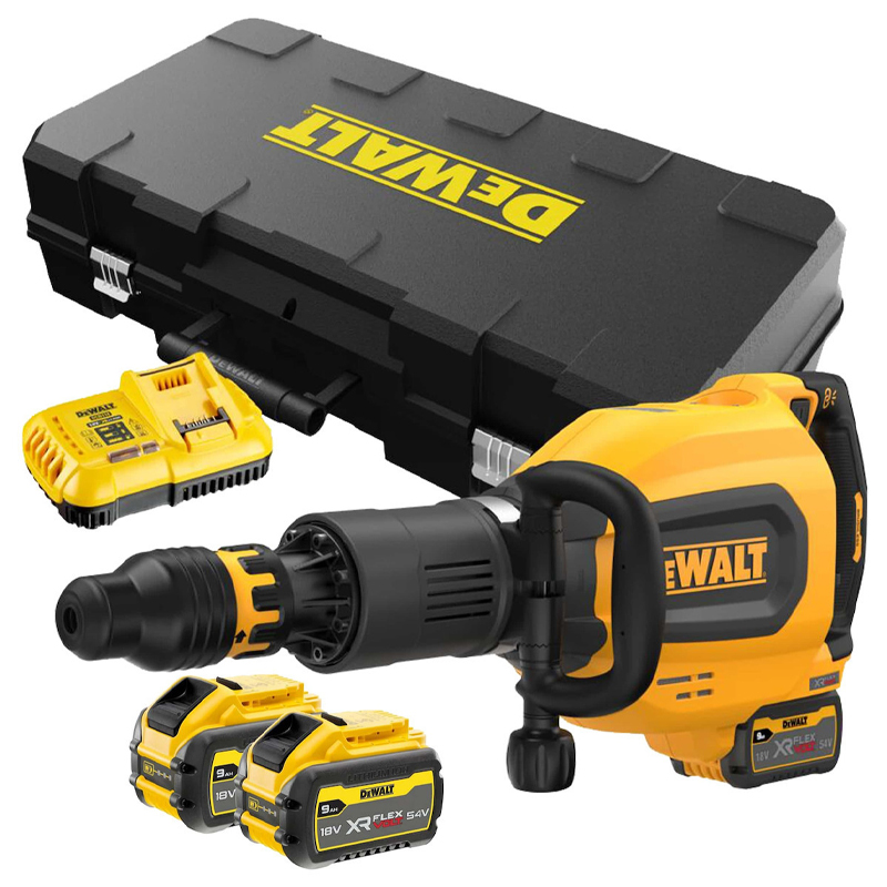 Ciocan demolator SDS-Max, 54V Li-Ion XR FLEXVOLT, 3 x 9.0 Ah, 27 J, DeWalt tip DCH911X3-QW