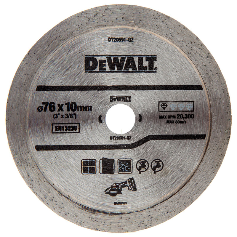 Disc diamantat DeWalt DT20591-QZ - 76x9.5x1.6 mm, pentru țiglă