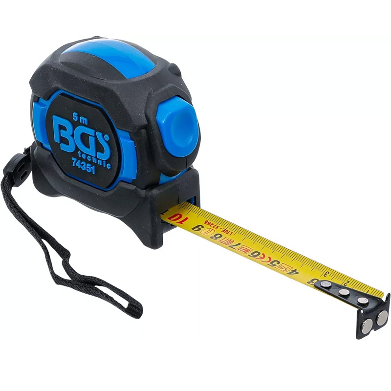Ruleta magnetica BGS, 5m, banda 19mm, marcaj dublu