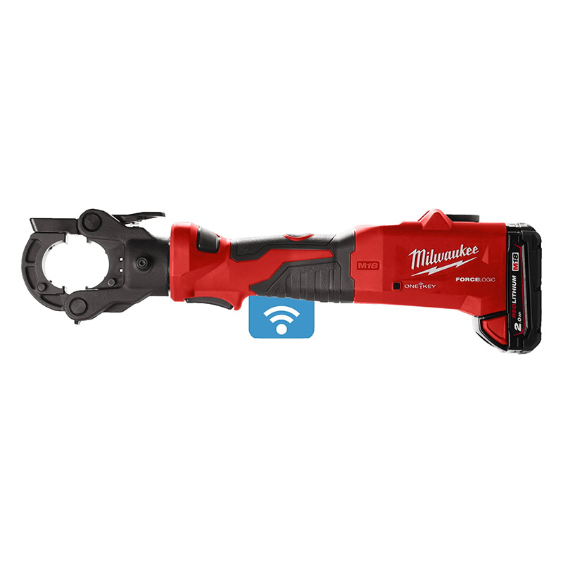 Presa hidraulica pentru sertizat cabluri 60kN, M18™, 2x2Ah, FORCE LOGIC™ Milwaukee High Force, M18 ONEHCCT60-202C