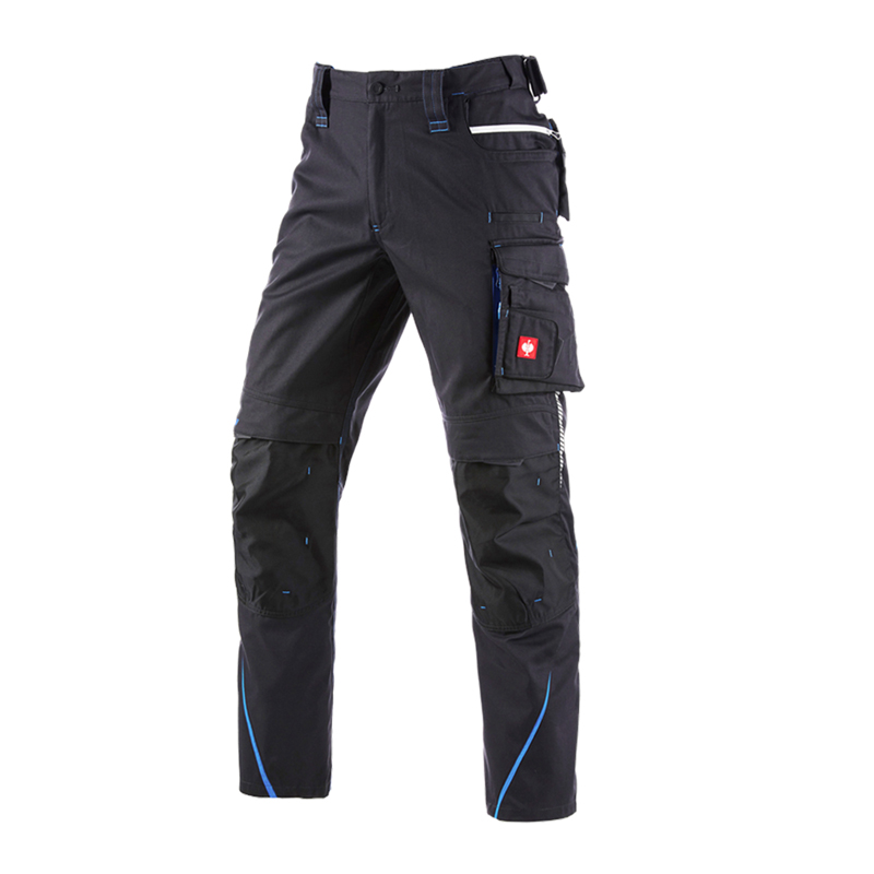 Pantaloni de lucru ergonomici Strauss, e.s.motion 2020, negru grafit-albastru, marimea 38