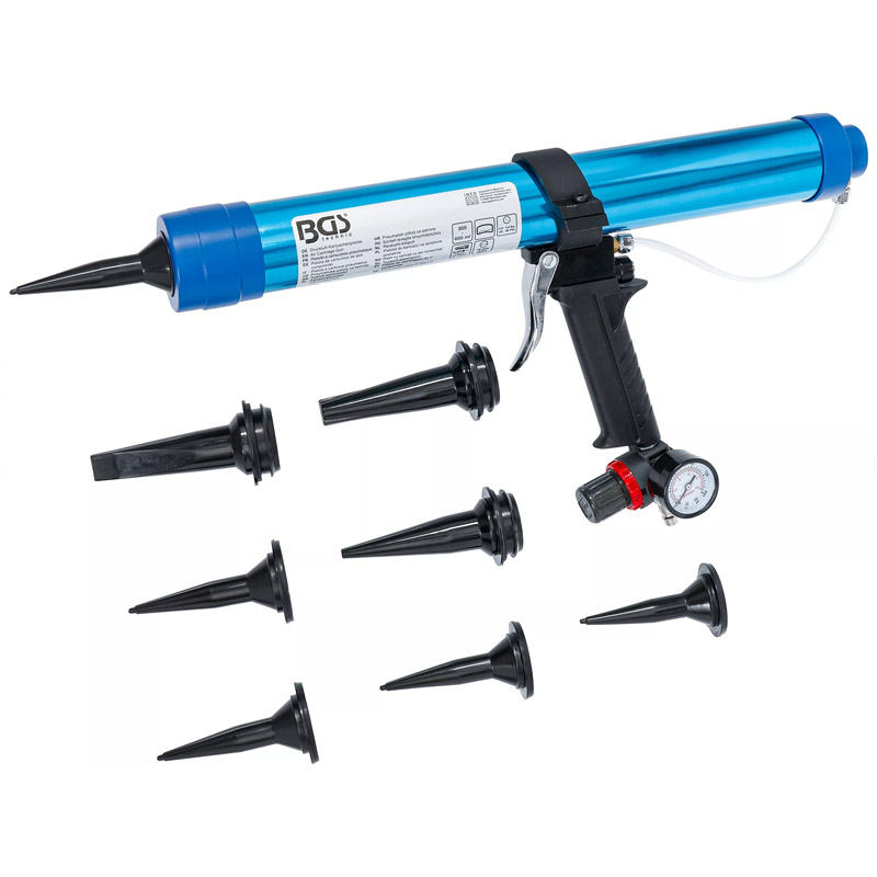 Pistol pneumatic BGS pentru silicon, adezivi si mastic, pentru rezerve tubulare