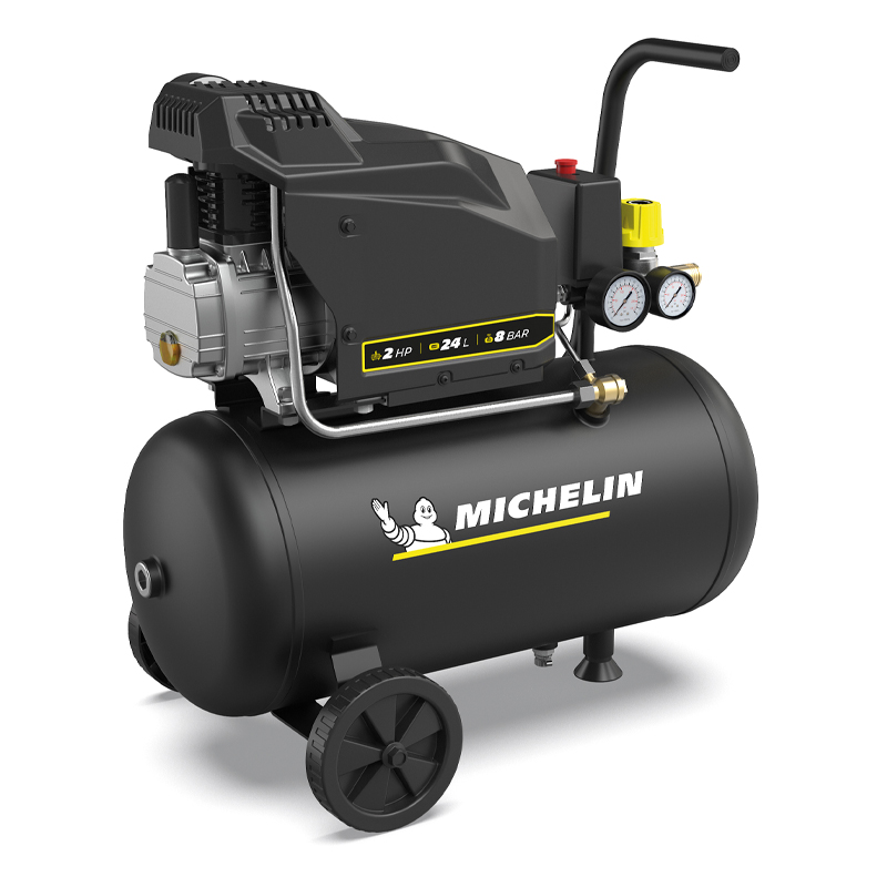 Compresor cu piston, Michelin MX POP AIR 24-2 L, 195 l/min, 2CP, rezervor 24l