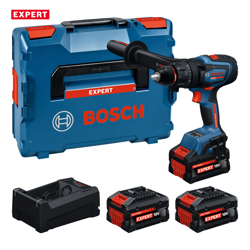 Masina de gaurit si insurubat cu percutie si acumulatori 18V 2x 8.0Ah + 1x 5.5Ah, BOSCH Profesional EXPERT L-BOXX, 150Nm, tip EXSB 18V-150 EXPERT