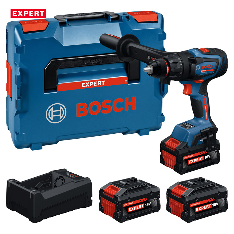 Masina de gaurit si insurubat si acumulatori 18V 2x 8.0Ah + 1x 5.5Ah, BOSCH Profesional EXPERT L-BOXX, 150Nm, tip EXSR 18V-150 EXPERT