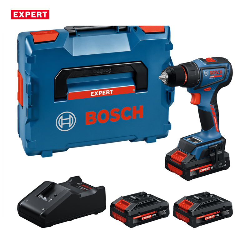 Masina de gaurit si insurubat cu acumulatori 18V 3x4.0Ah, BOSCH Profesional EXPERT L-BOXX, 65 Nm, tip EXSR 18V-90 EXPERT